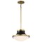 Nuvo Lafayette 1-Light Pendant 14 in. Matte Black/Natural Brass White Opal Glass 60/7907 - alternate 2